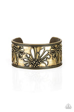 Load image into Gallery viewer, Where the wildflowers Are Brass Bracelet
