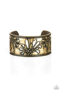 Where the wildflowers Are Brass Bracelet