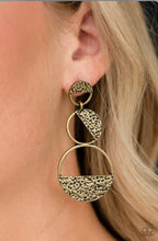 Load image into Gallery viewer, Triple Trifecta Brass Earring
