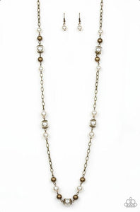 Wall Street Waltz Brass Necklace