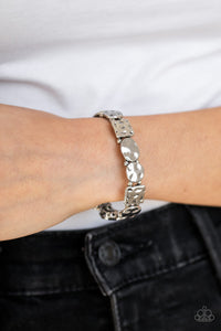 Hammered Harmony Silver Bracelet