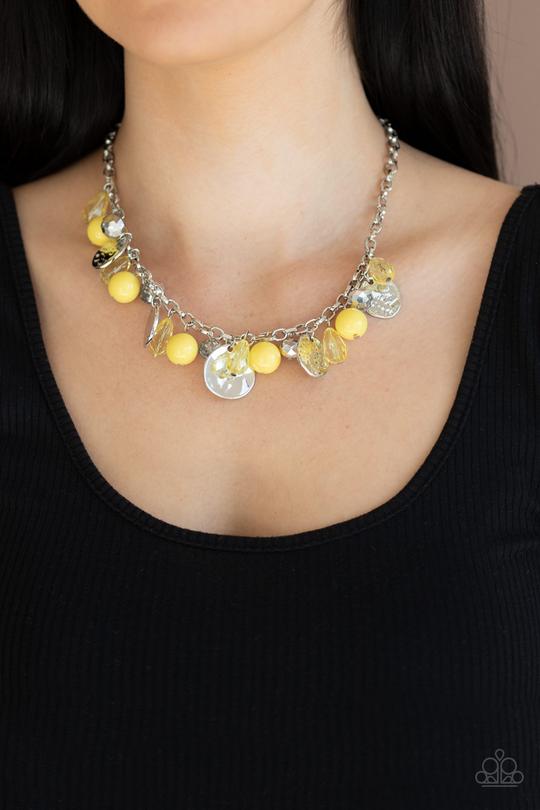 Prismatic Sheen yellow necklace