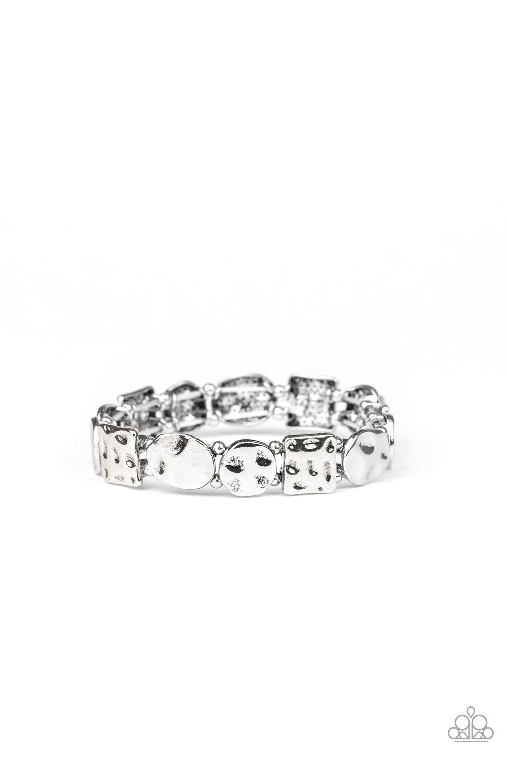 Hammered Harmony Silver Bracelet