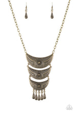 Load image into Gallery viewer, Go Steer Crazy Brass Necklace
