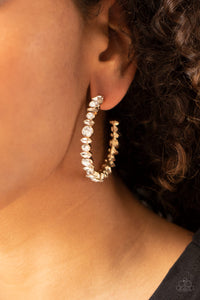 Can I Have your Attention Gold earring