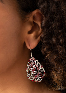 Winter Garden Red Earring