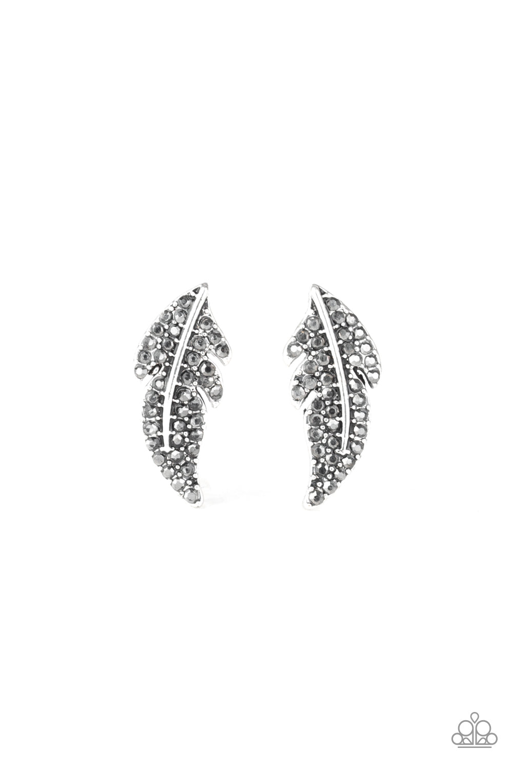 Feathered Fortune Silver Post Earring