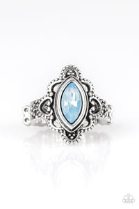 Glass Half Colorful Blue Ring
