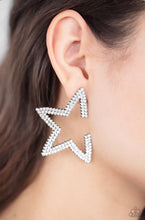Load image into Gallery viewer, Star Players White Post Earring
