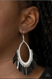 Fine Tuned Machine Black Earring