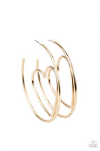 Load image into Gallery viewer, Love At First BRIGHT Gold Hoop Earring
