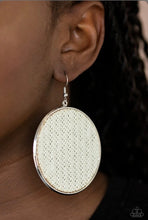 Load image into Gallery viewer, Wonderfully Woven White Earring
