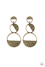 Load image into Gallery viewer, Triple Trifecta Brass Earring
