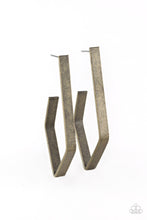 Load image into Gallery viewer, Geo grand Brass Earring
