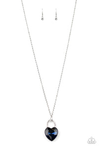 Locked in Love Blue Necklace