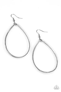 Just Encase You Missed It Black Earring