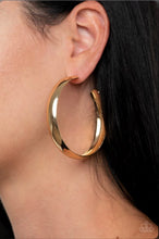 Load image into Gallery viewer, Kick’em To the CURVE Gold Earring
