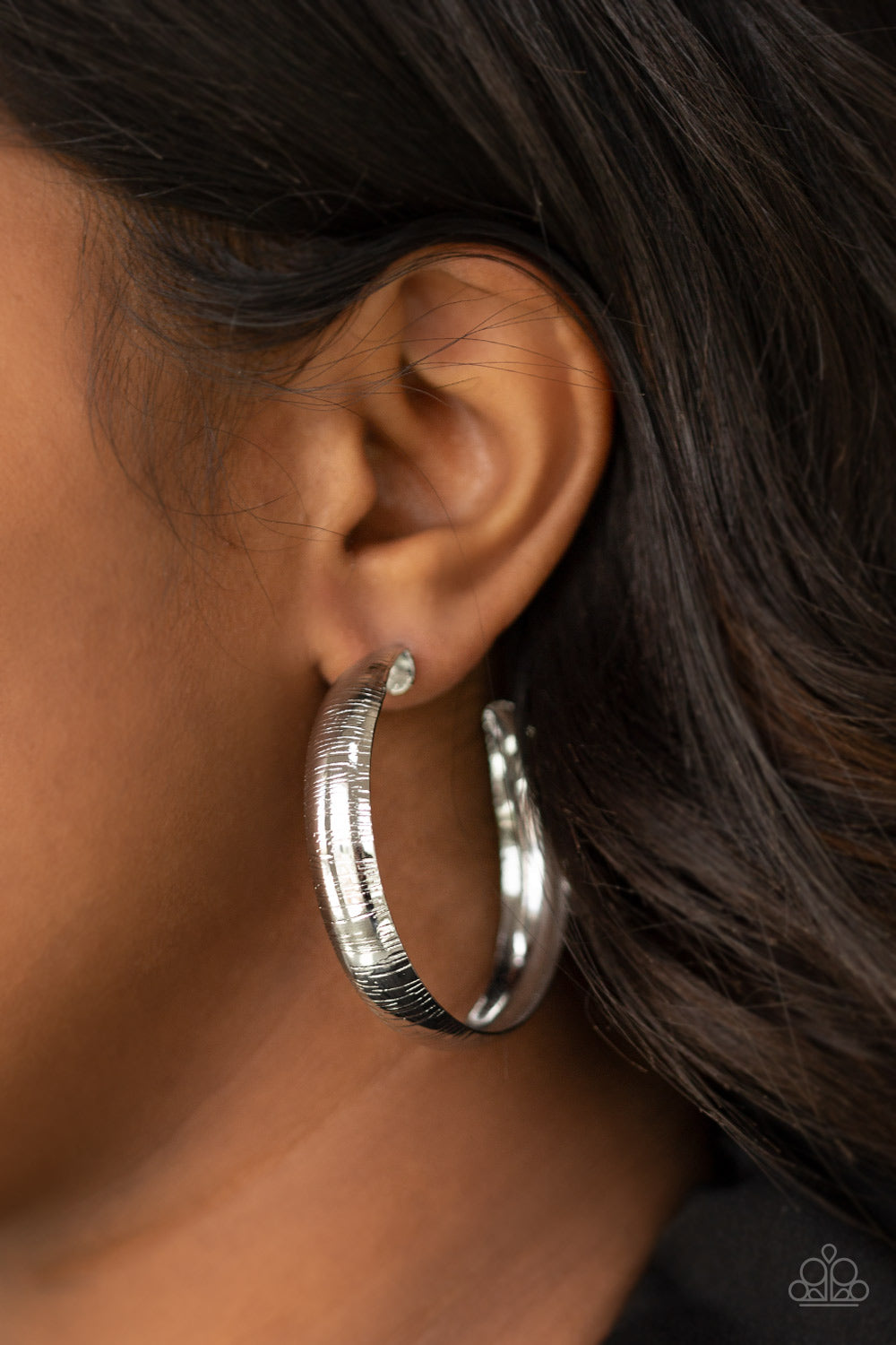 Hoop  Wild Silver earring