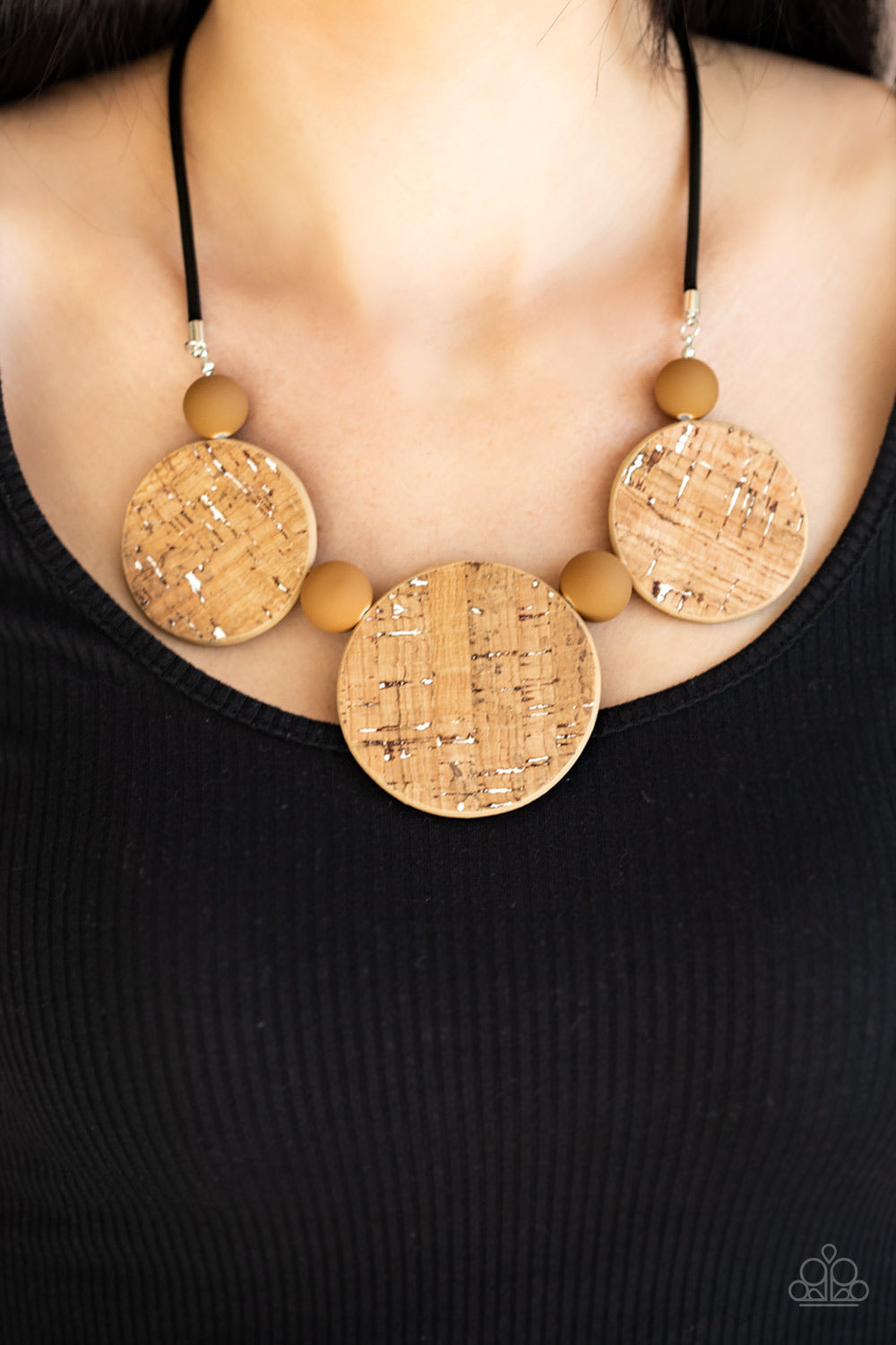 Pop The Cork- White necklace