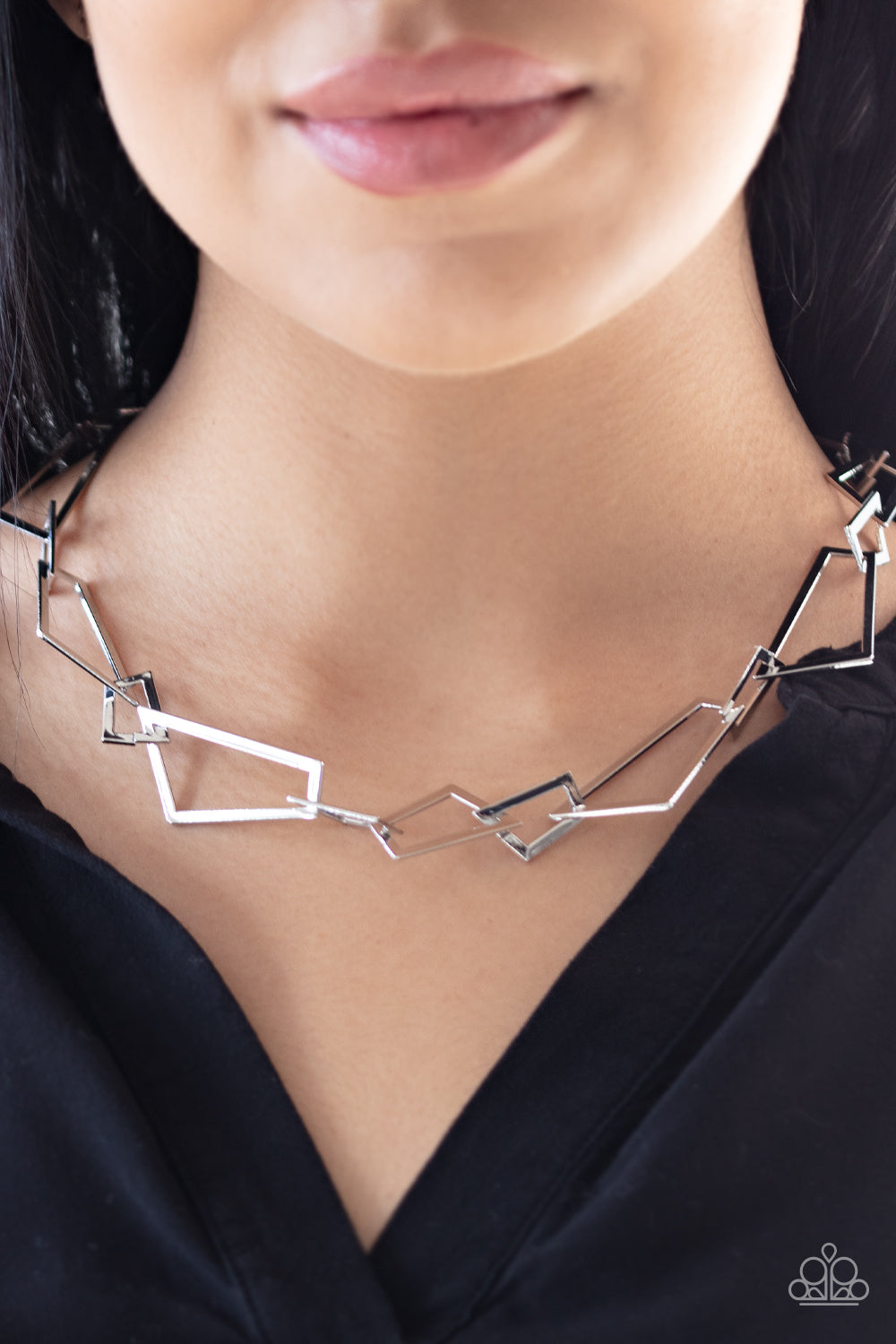 Shattering Records Silver necklace