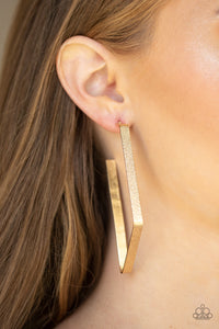 Way Over The Edge gold earring