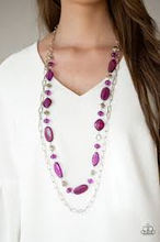 Load image into Gallery viewer, colorful couture purple necklace
