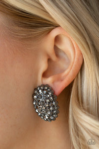 Daring Dazzle black clip on Earring