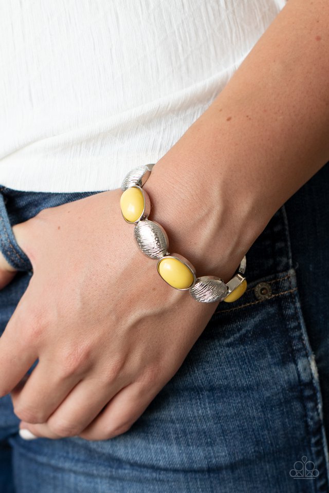 Decadently Dewy yellow bracelet