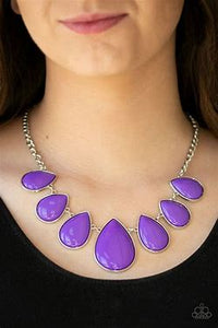 Drop Zone Purple Necklace