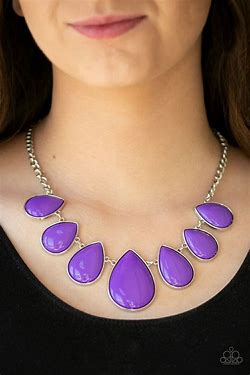 Drop Zone Purple Necklace