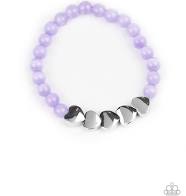 Heart melting glow Purple Bracelet