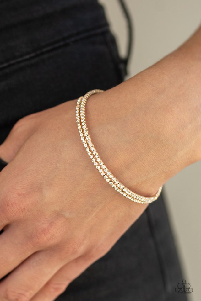 Sleek Sparkle gold bracelet
