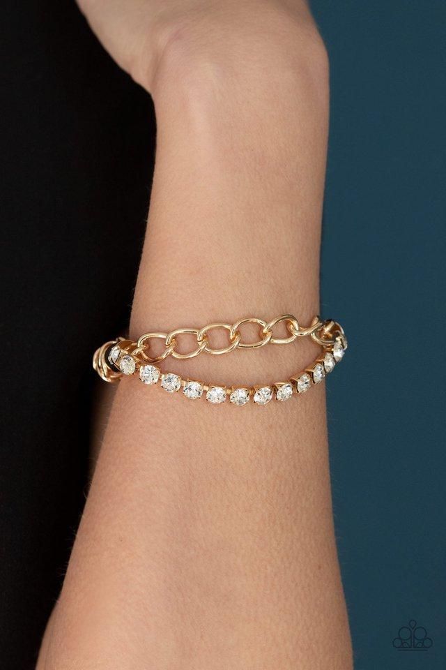 Glamour Grid Gold bracelet