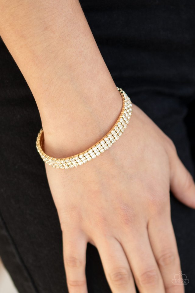 Stacked Deck gold bracelet