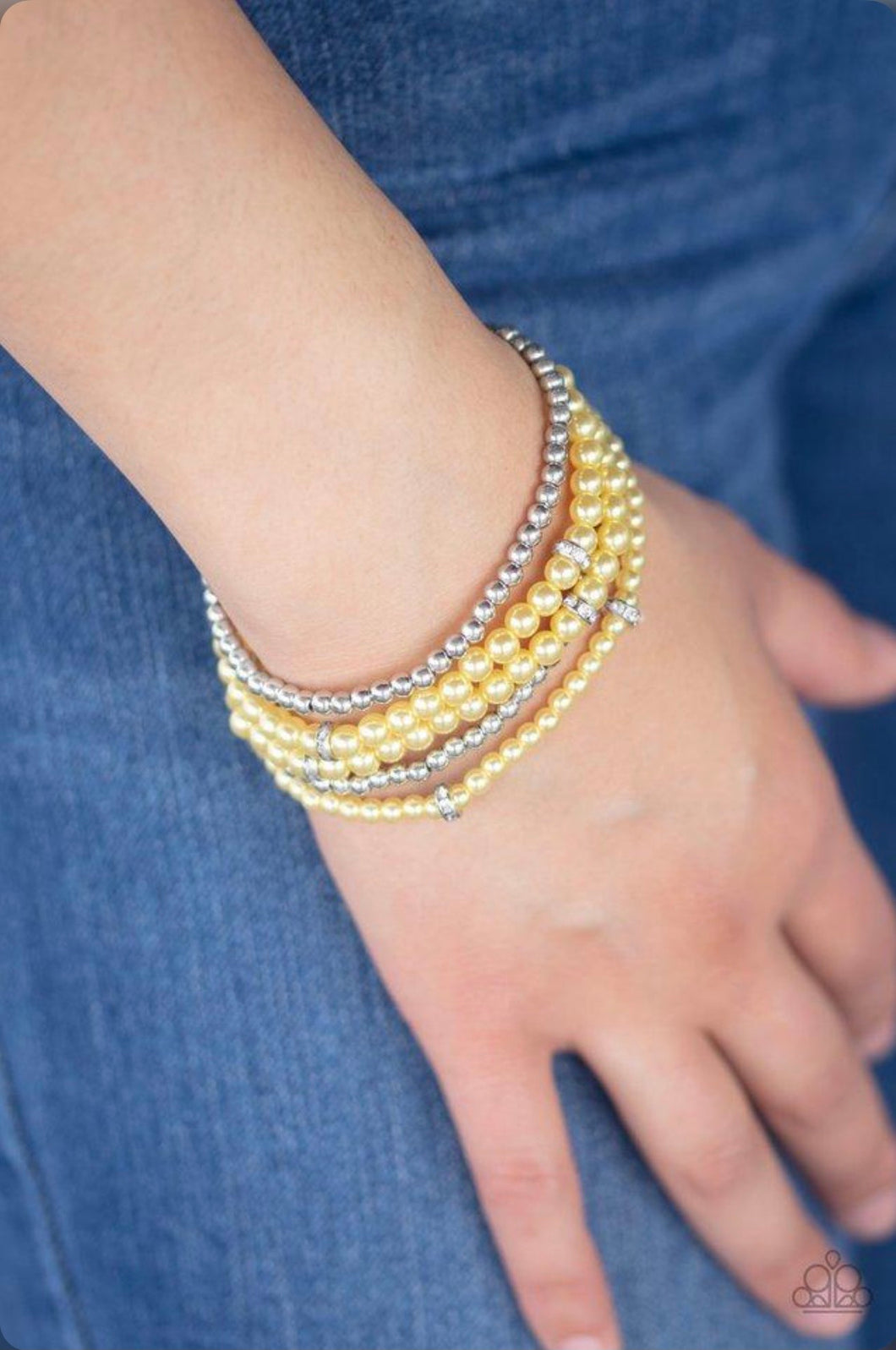 Fiercely Frosted Yellow Bracelet