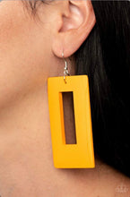 Load image into Gallery viewer, Totally Framed Yellow Earring
