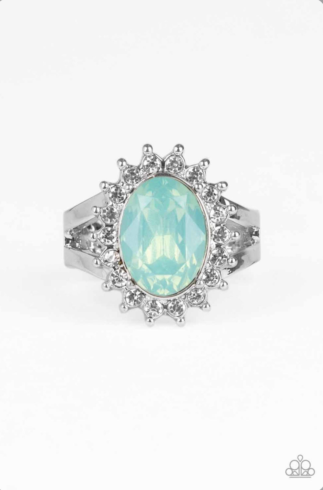 Iridescently Illuminated Green Ring