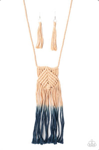 Look At MACRAME Now Blue Necklace