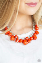 Load image into Gallery viewer, Gorgeously globetrotter Orange Necklace
