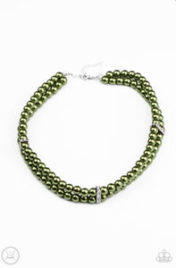Put On Your Party Dress Green Necklace