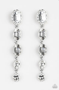 Red carpet radiance White Earring Post