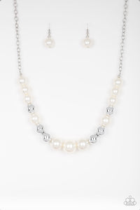 Take Note White Necklace
