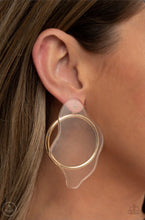 Load image into Gallery viewer, Clear the Way Gold Post Earring
