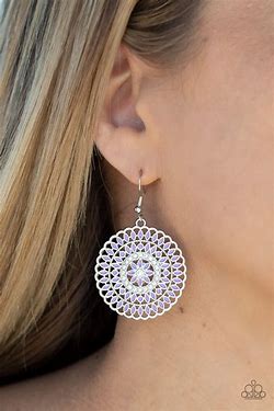 Pinwheel and Deal purple earring