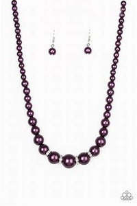 Party Pearls purple necklace