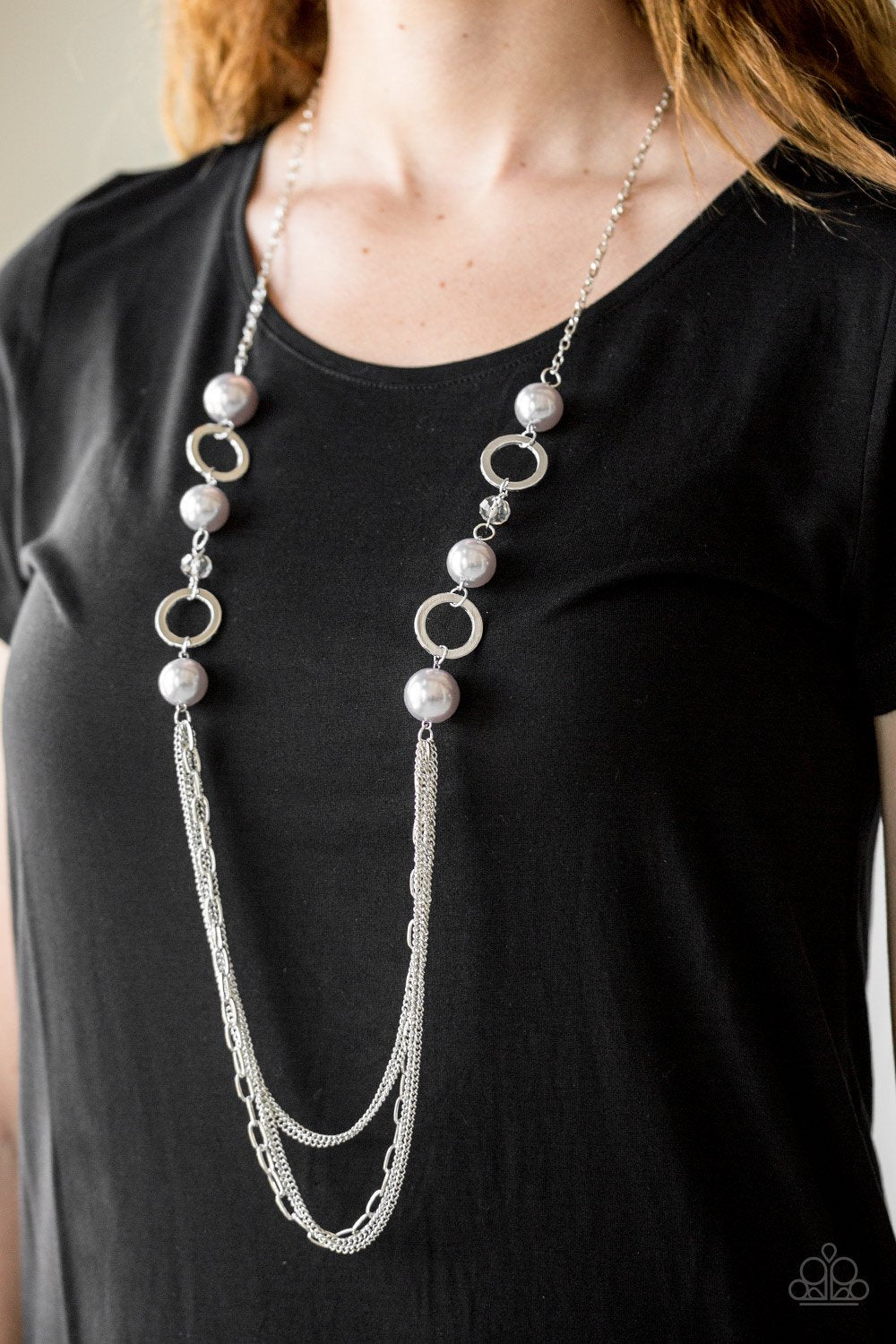 It's About SHOWTIME silver necklace