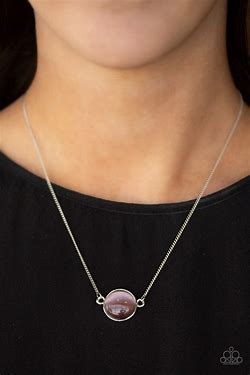 Rose Colored glasses purple necklace