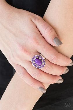 Colorfully Rustic purple ring