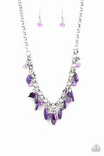 Load image into Gallery viewer, I want to SEA the world purple necklace
