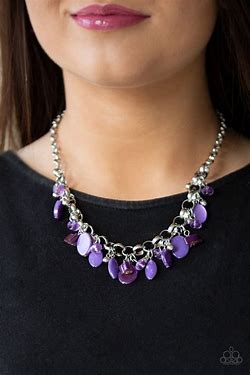 I want to SEA the world purple necklace